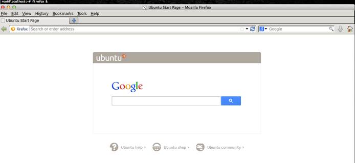 Firefox, running on a Linode